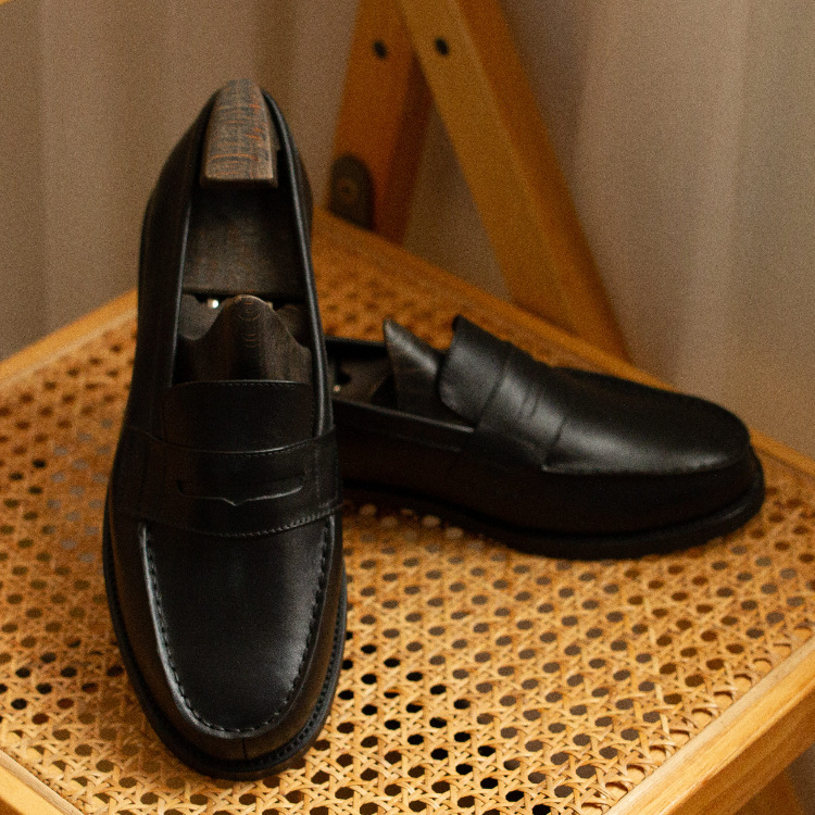 Men's Fashion Retro Black British Wind Shoes foto 4
