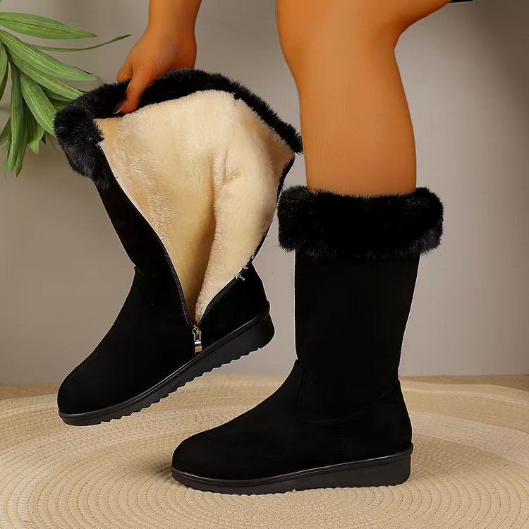 Fleece-lined Thickened Mid-calf Versatile Snow Boots foto 3