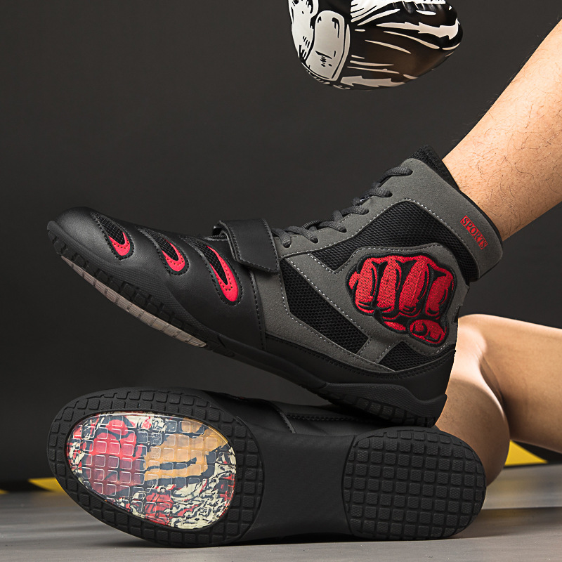 Ultra-light Non-slip Breathable Boxing Wrestling Fighting Shoes foto 5