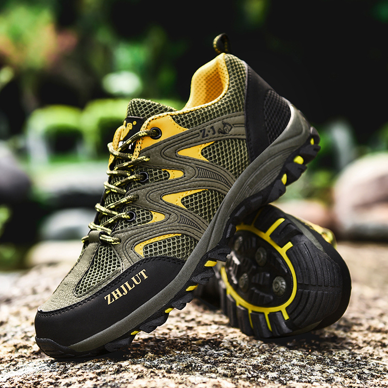 Outdoor Casual Lightweight Breathable Hiking Black Sports Shoes foto 5