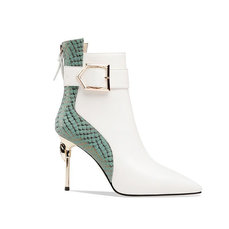 New European And American-style Fashionable Ankle Boots With Pointed Toes And Back Zippers foto 3