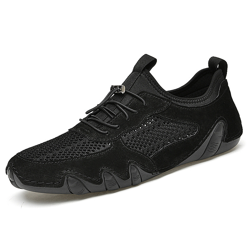 Breathable Slip On Driving Leather Shoes Men's Casual Shoes foto 4