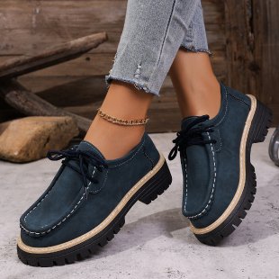 Lace-up British-style Loafers For Women foto 4
