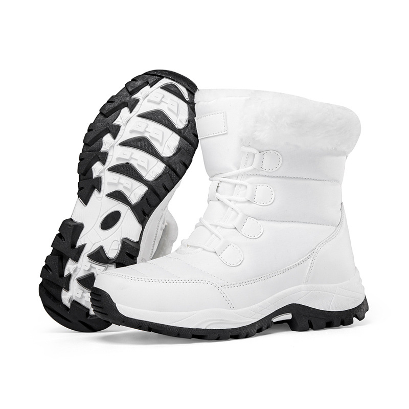 Fleece-lined Thickened Warm Wear-resistant Outdoor Hiking Shoes foto 3