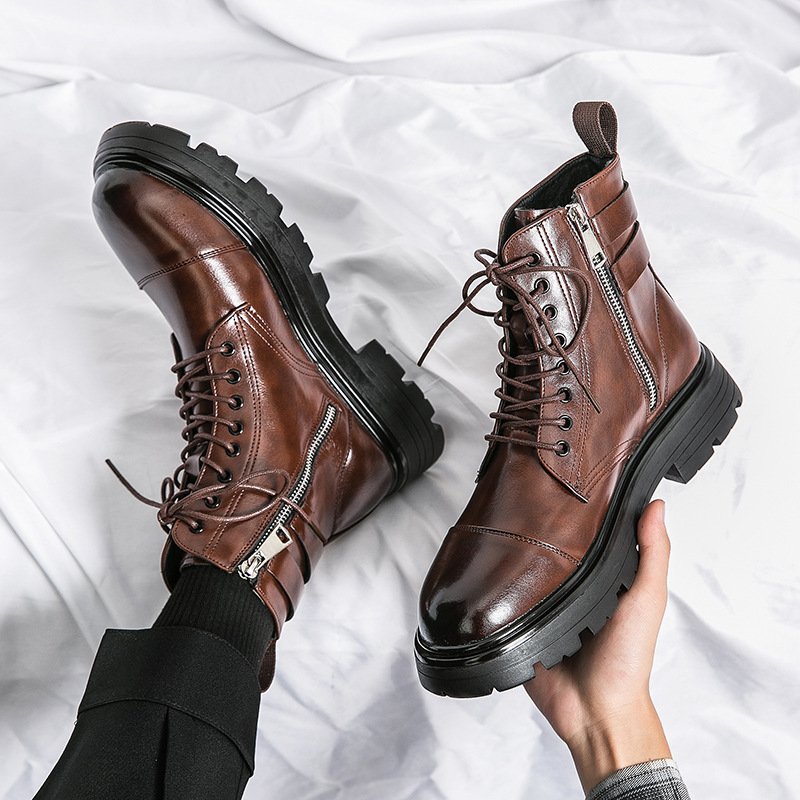New Mid-top Round Head Chelsea Men's Boots foto 5