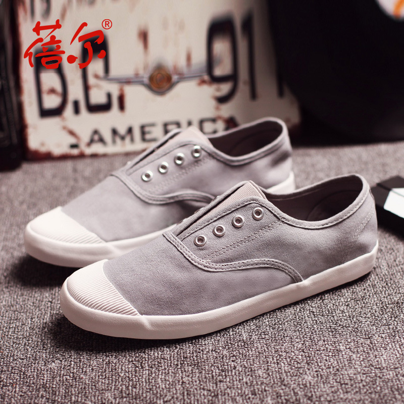 Men's Canvas Shoes Korean-style Low-top Flat foto 2