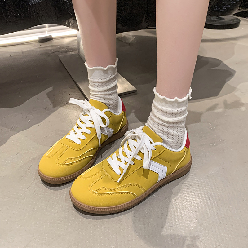 Women's Retro Colorblock Sneakers Flat Bottom Pumps foto 2