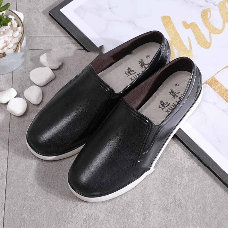 Spring And Autumn Low-top Slip-on Women's Rain Boots Solid Color Fashion Waterproof foto 2