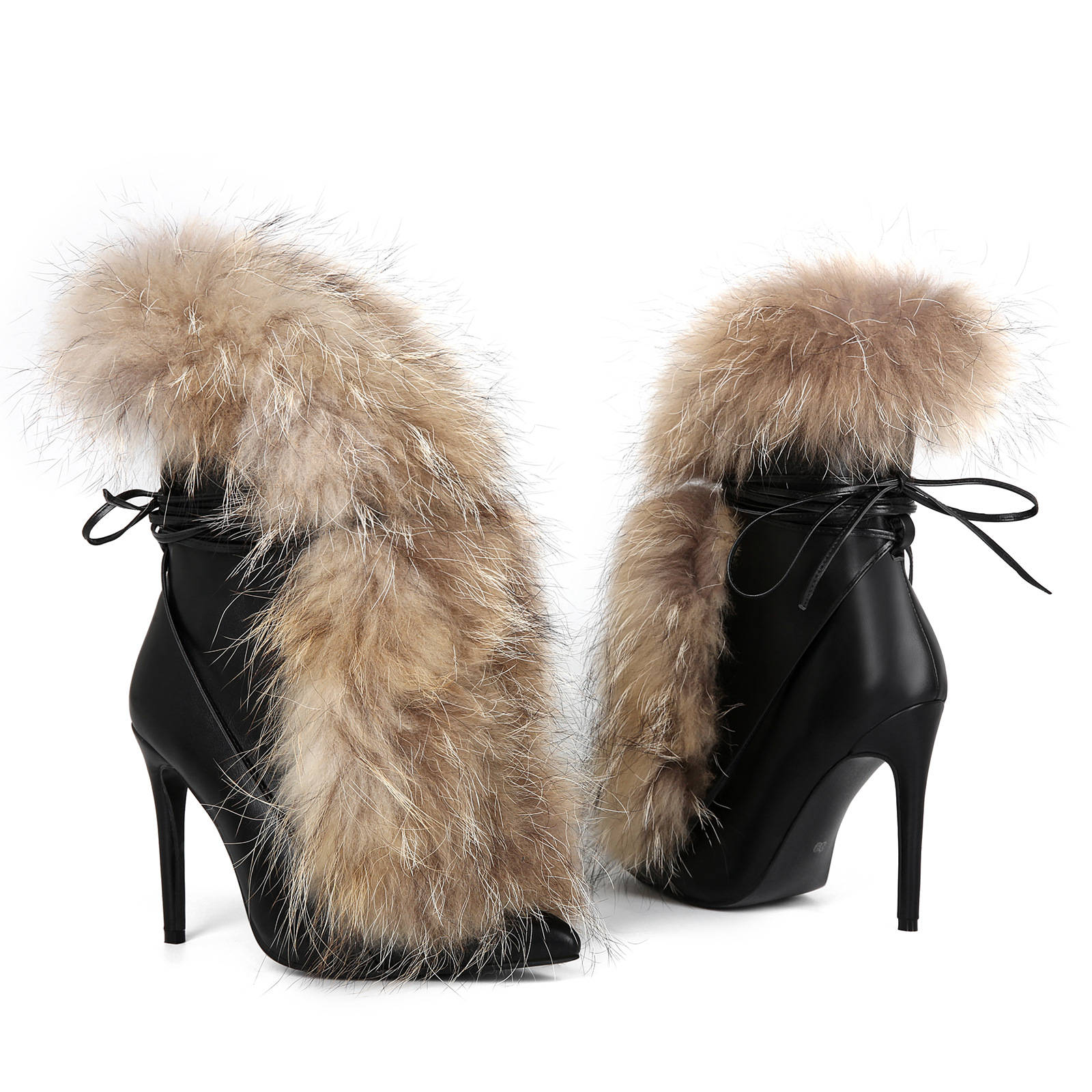 Womens Pointed-Toe Ankle Boots In Plus Sizes With Stiletto Heels foto 3
