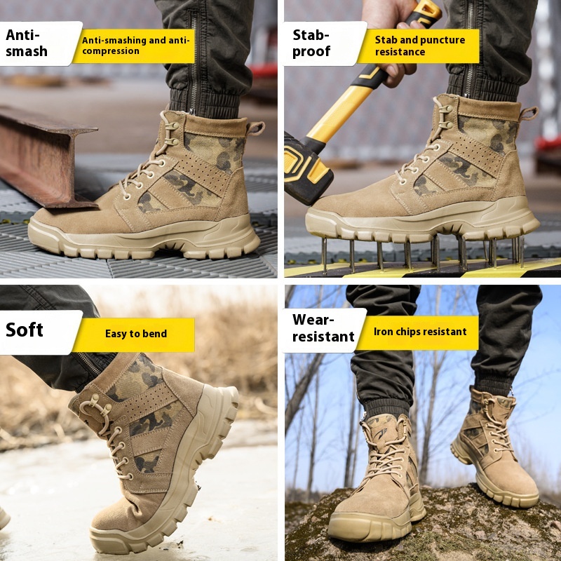 Combat Boots Male High Ankle Safety Shoes foto 3