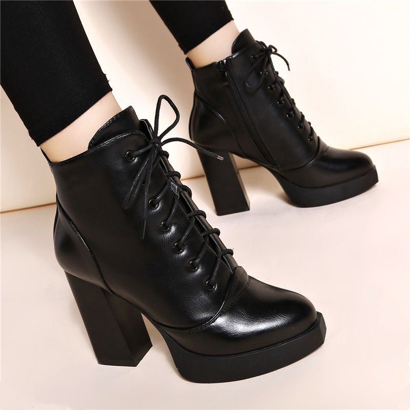 New High-heeled British-style Versatile Korean-style Boots foto 2