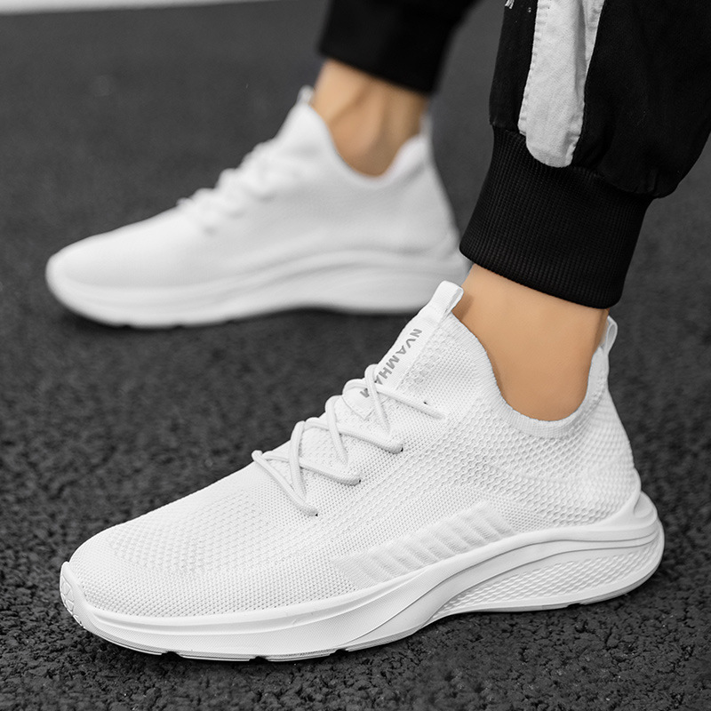 Breathable White Mesh Men's Casual Sneaker foto 2