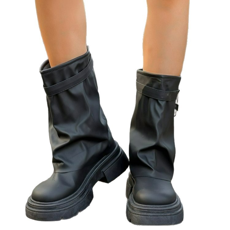 Simple British Style Thick-soled Martin Boots foto 5