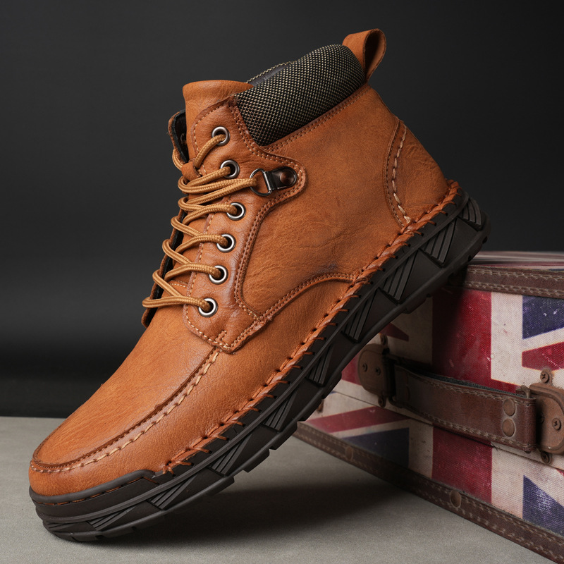 Winter Men's Boots Leisure Plus Size Fleece-lined Platform Casual Shoes Gaobang foto 3