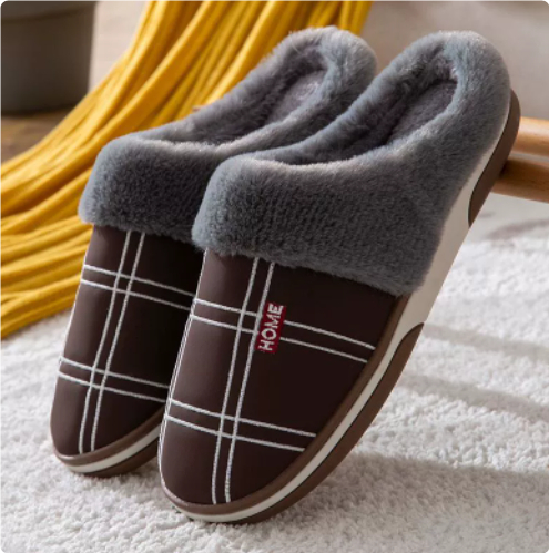 Winter Warm Slugged Bottom Plush Slippers foto 3