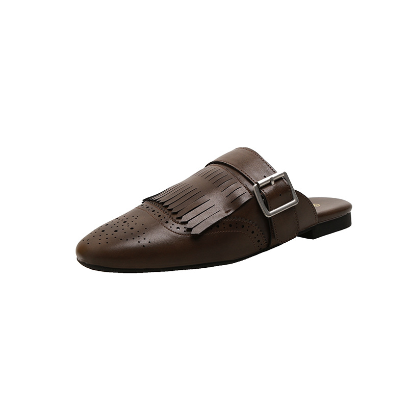 Fringed Closed-toe Mule Sandals For Women foto 4
