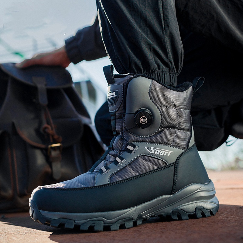 Men's Thickened Fleece-lined Ski Cotton-padded Shoes Non-slip Cold-proof Snow Boots foto 4
