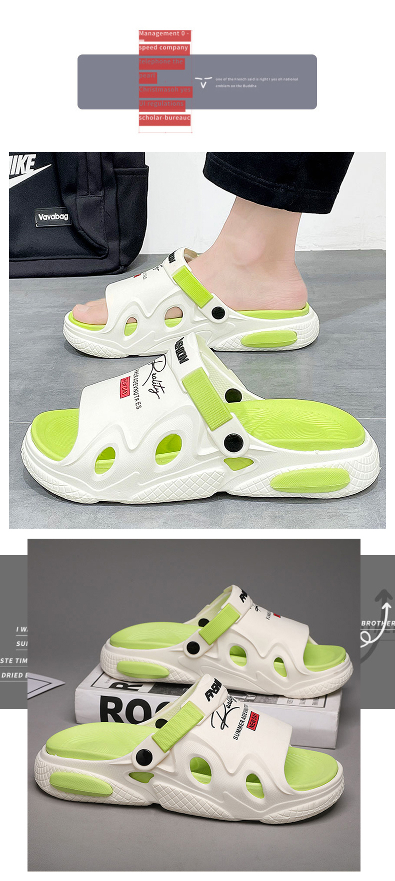 Slippers Men's Summer Outdoor Slip-on Sandals foto 3