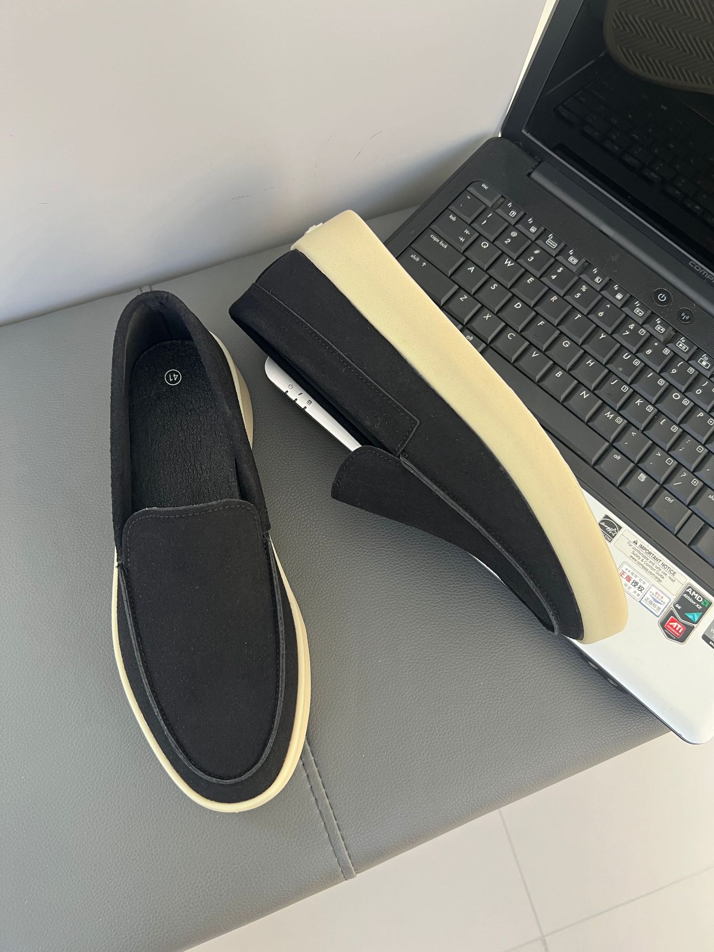 Suede Trendy One Pedal Loafers Casual Men's Shoes foto 3