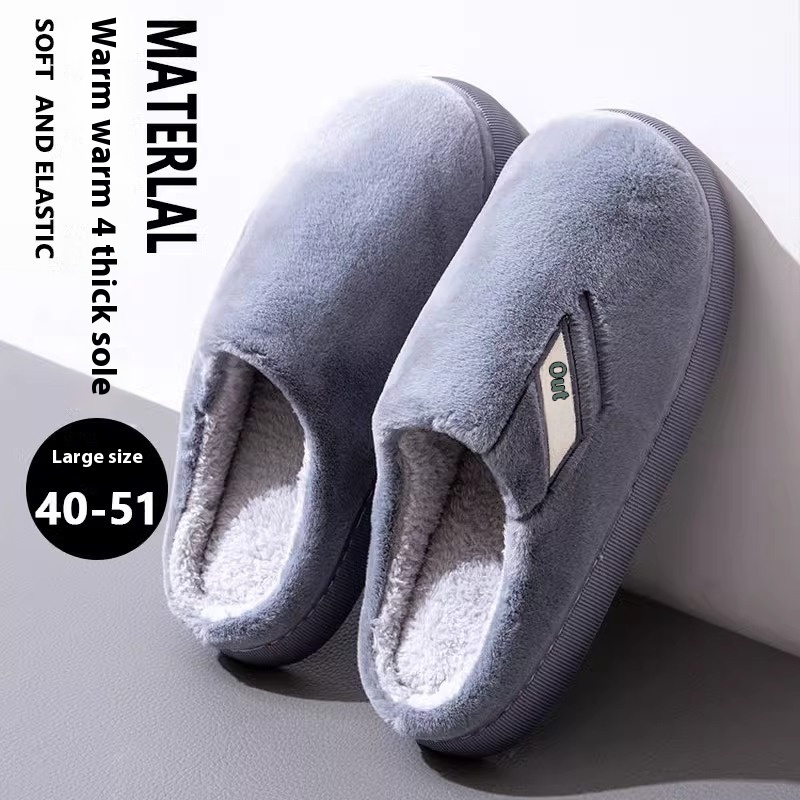 Men's Winter New Indoor Home Velvet Thermal Non-slip Platform Slippers foto 4