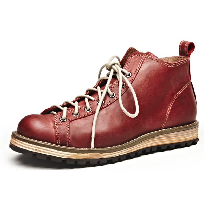 Men's Vintage Leather Big Toe Martin Boots foto 4