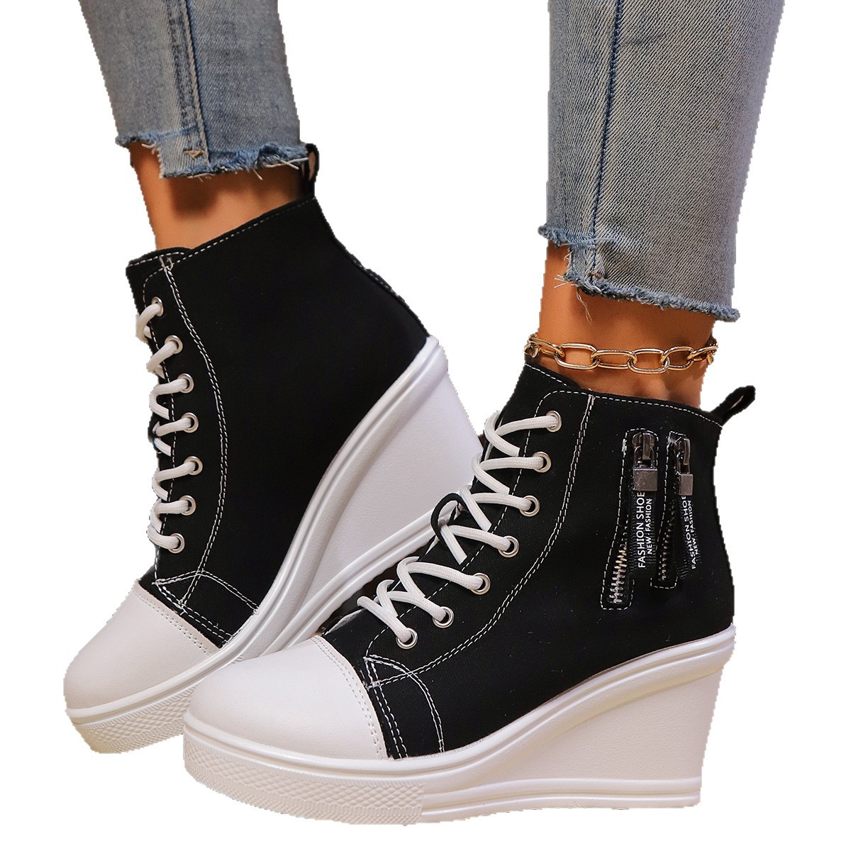 Womens Plus-size Thick-soled Casual All-match Shoes foto 5