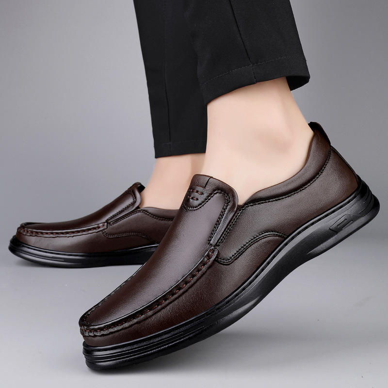 Outdoor Men's Breathable One Pedal Leather Shoes foto 2