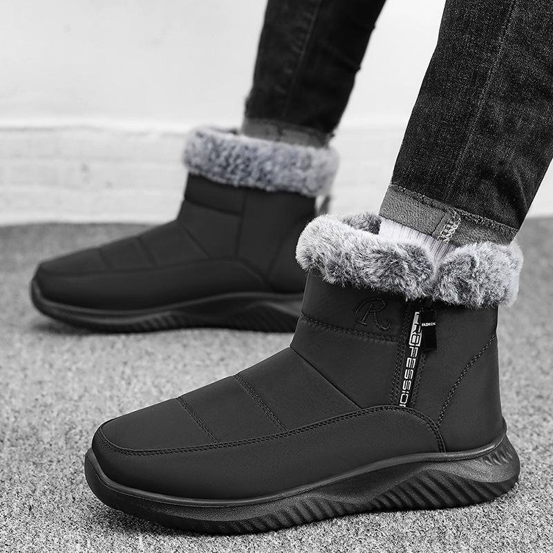 Cotton-padded Shoes Men's High-top Cotton Boots Fleece-lined Thick foto 4