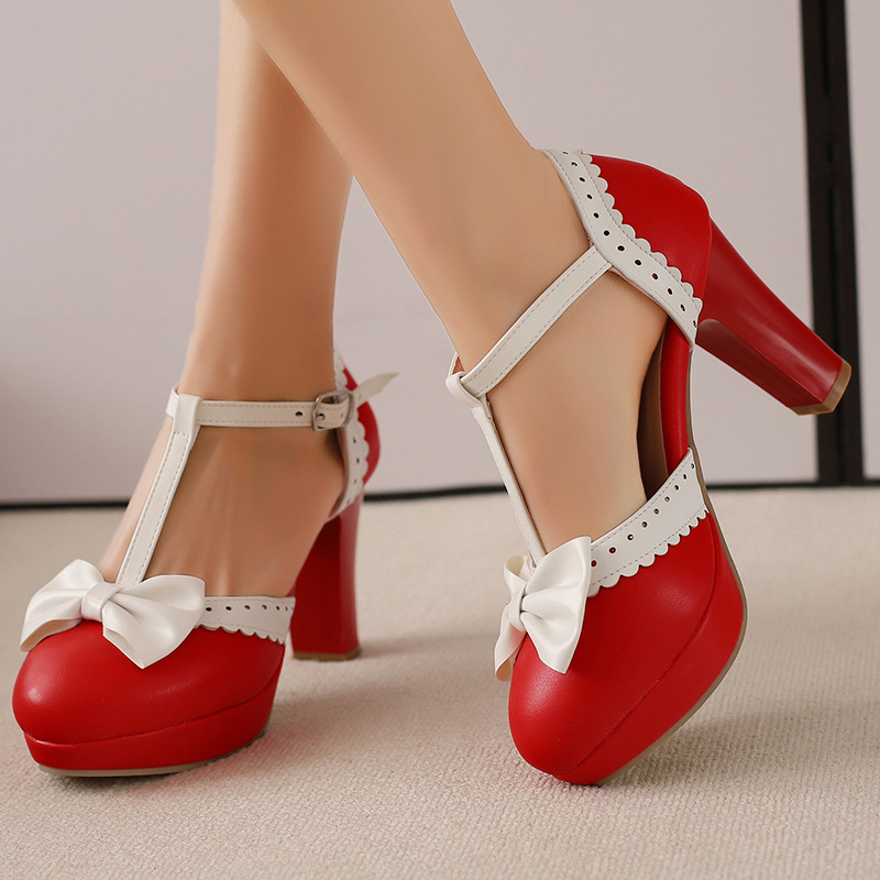 Bow-embellished Closed-toe Hollow-out High-heeled Sandals foto 2