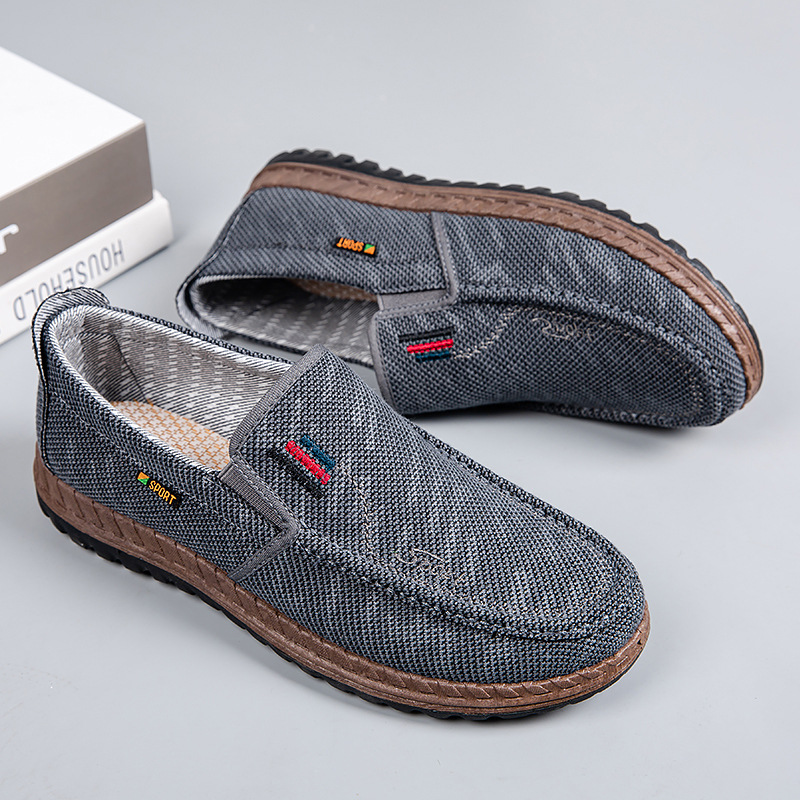 Men's Breathable Canvas Shoes Soft Bottom Non-slip foto 5