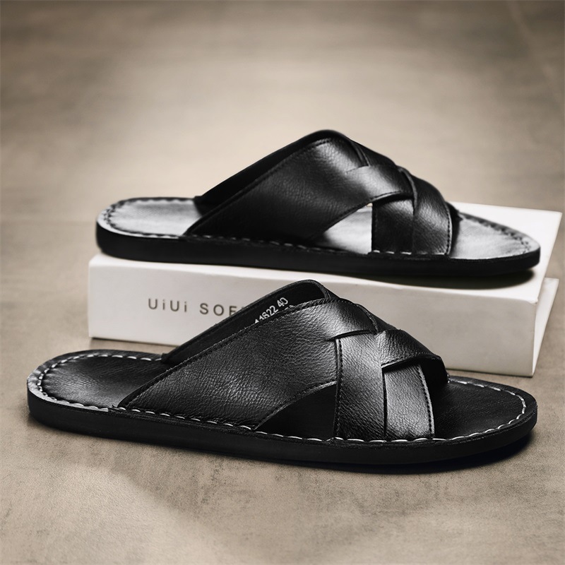 Western-style Flat-bottom Hollowed-out Large-size Slippers foto 5
