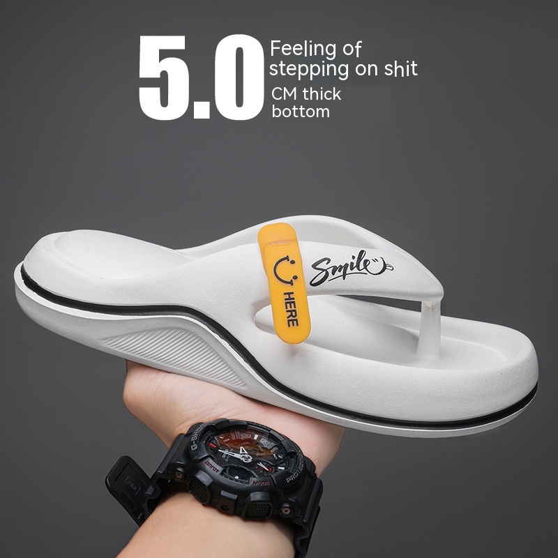 Casual Flip Flops Men's Outer Wear Plus Size All-matching Beach Shoes Men's Slippers foto 5