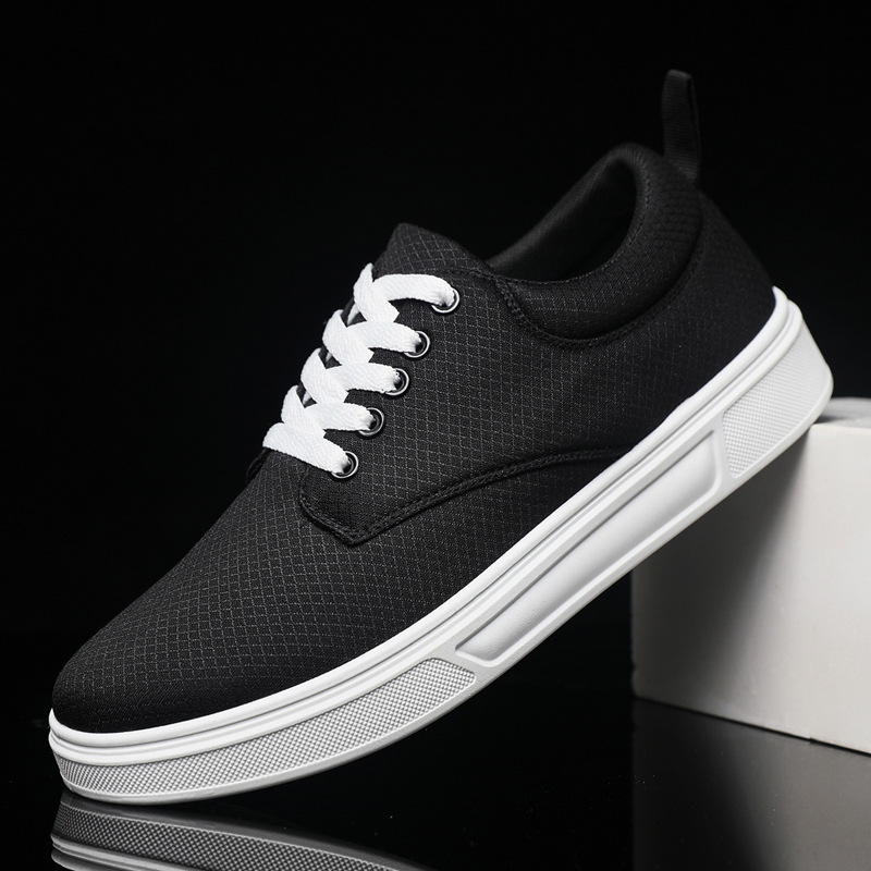 Men's Four Seasons Fashionable All-match Soft-soled White Shoes foto 5