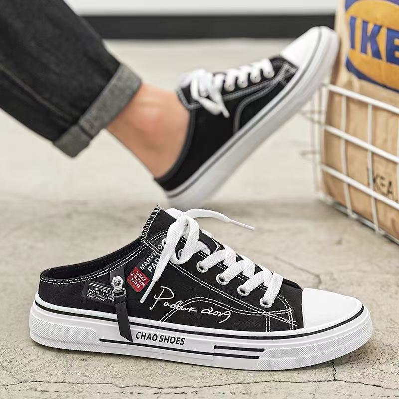 Canvas Men's Breathable Versatile Slip-on Lofter Heel-free Sports Casual Shoes foto 4