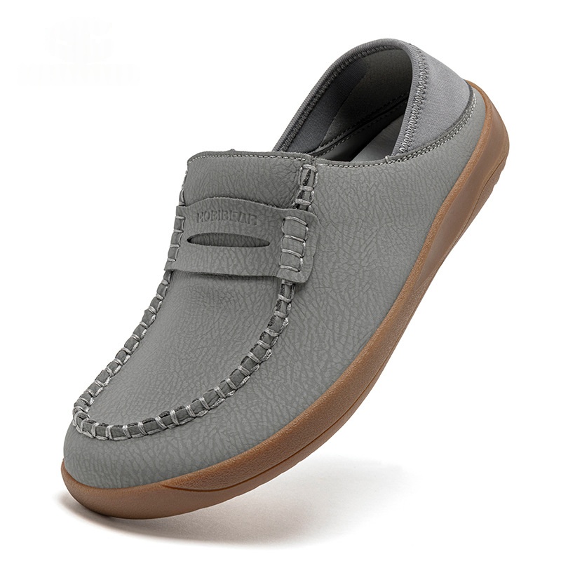 Mens Minimalist Versatile Lightweight Soft And Non-slip Casual Leather Shoes foto 5