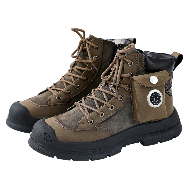 Heating Snow Boots Fleece-lined Thick Non-slip Electric Heating Cotton Shoes foto 5