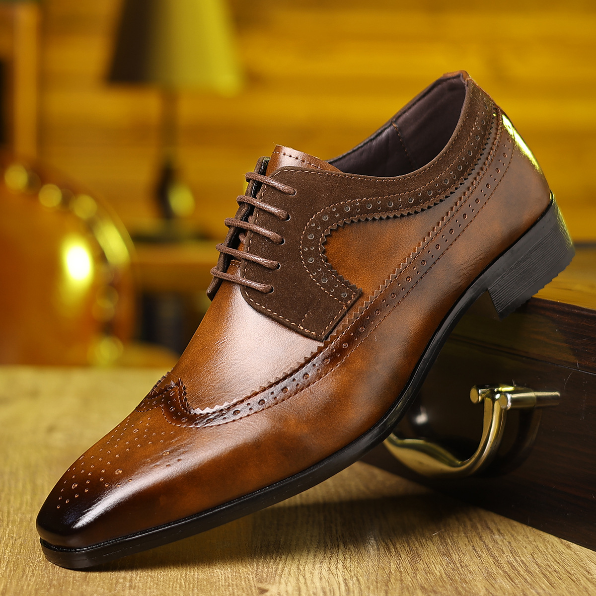 Men's Casual All-matching Vintage Leather Shoes foto 3