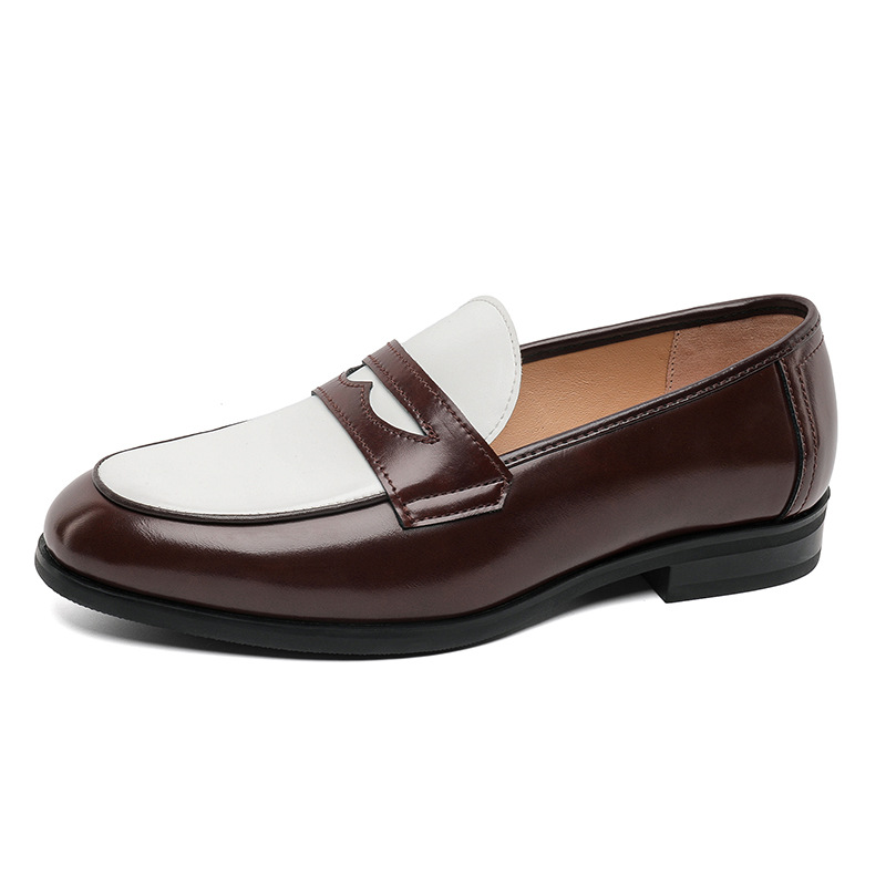 New Stylish All-match Mens Slip-on Casual Leather Shoes foto 3
