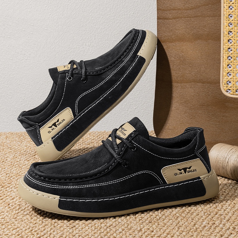New Autumn Business British Leather Shoes Men's Casual Sports Slip-on foto 5