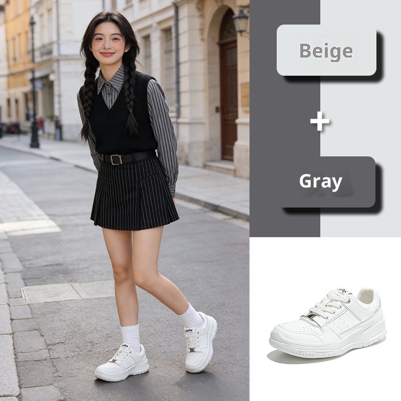 Chunky-soled Casual Versatile Flat Womens Shoes foto 4