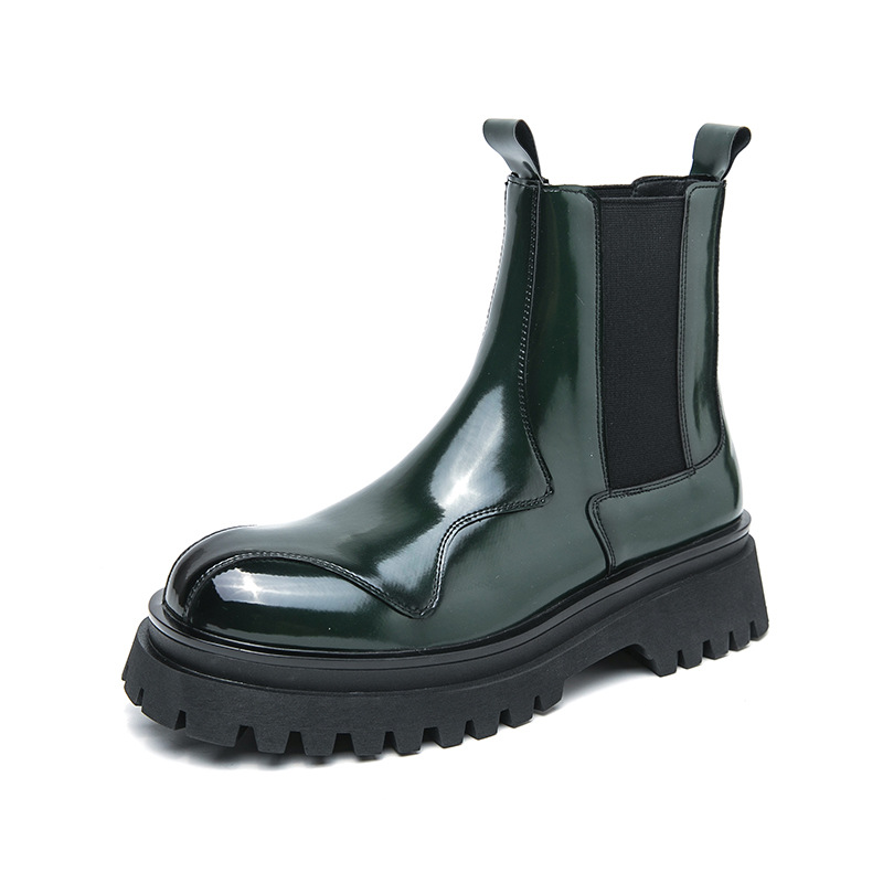 British Glossy Ankle Boots For Men foto 4