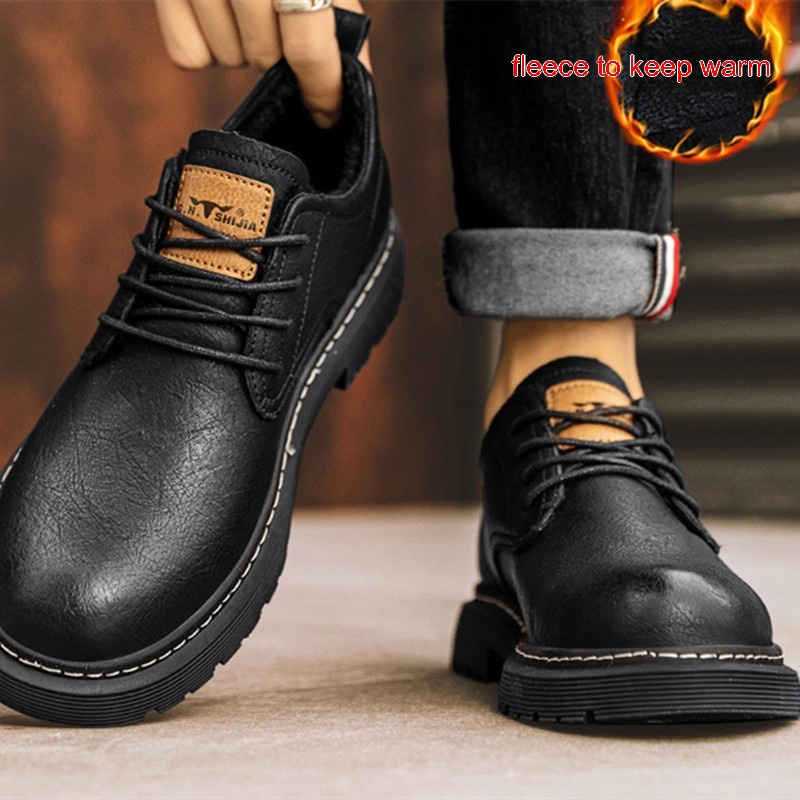 Men's Casual Shoes All-matching Breathable Low Top Business Leather Shoes foto 2