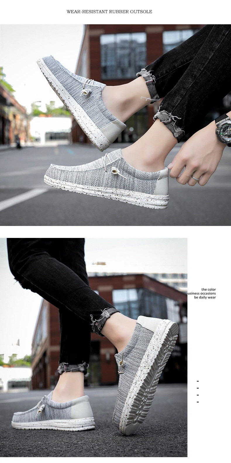 Men's Breathable Casual Canvas Shoes foto 2