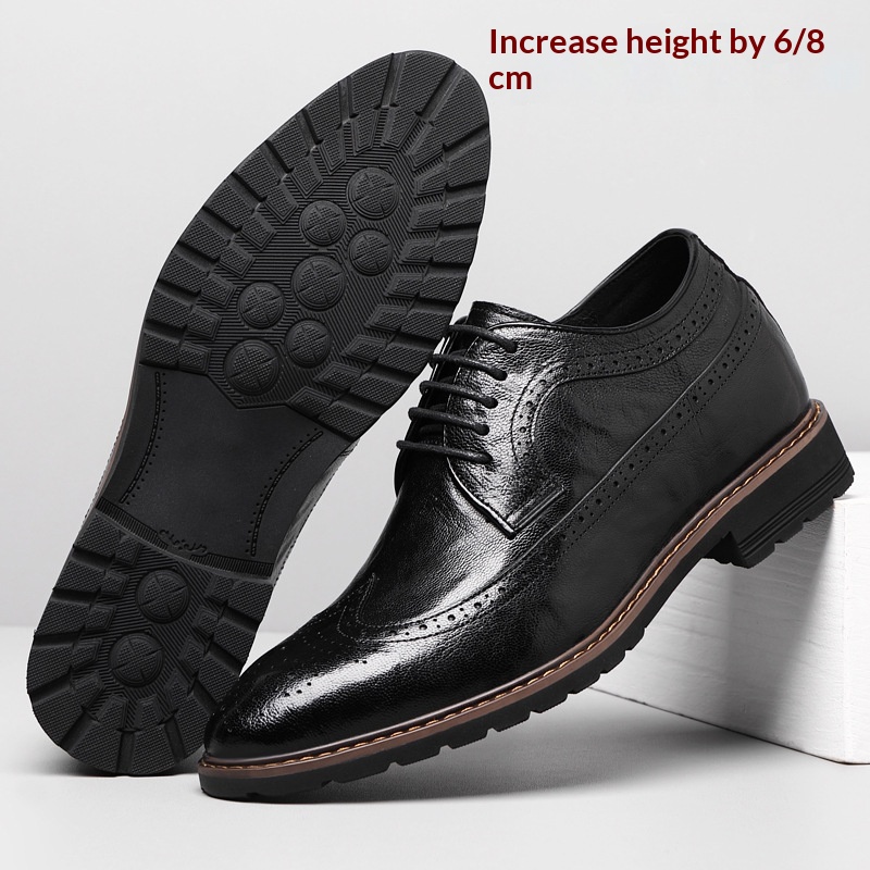Bullock Men's 8cm Height-increasing Derby Shoes In British Style foto 3