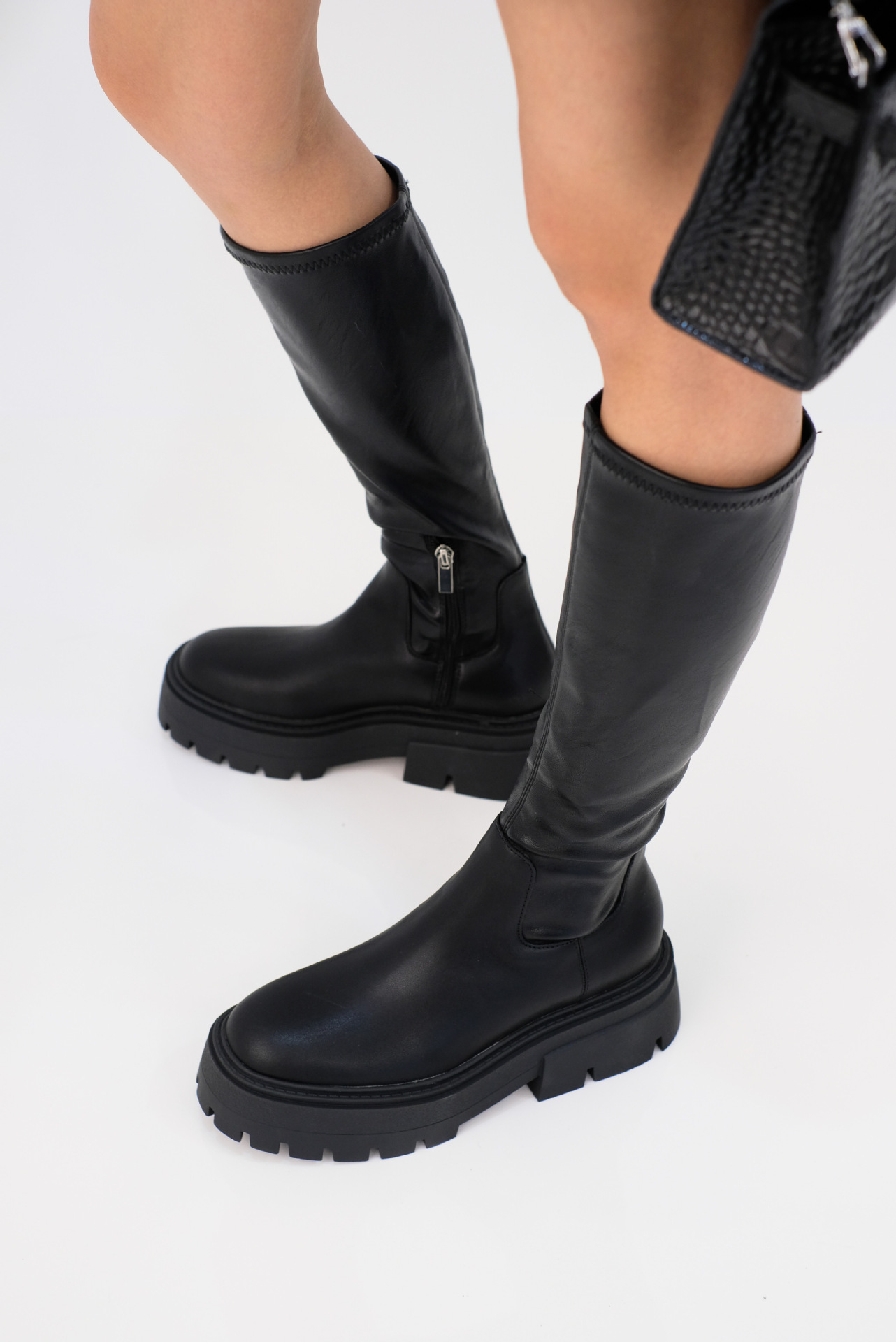 Autumn And Winter Horse Knight Boots High Leg Boot Thick Bottom Female Stretch Boots foto 5