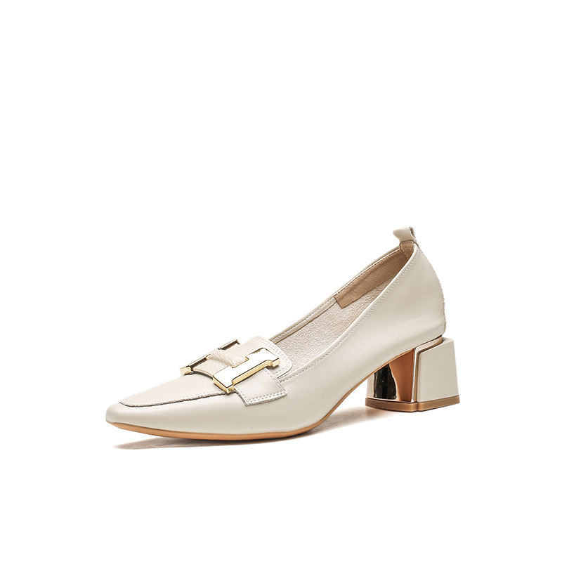 Chunky Heel High-heel Commuter Shallow Shoes foto 3