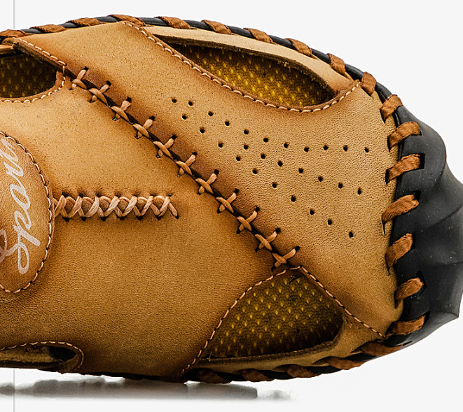 Men's Breathable Casual Hollow Leather Sandals foto 2
