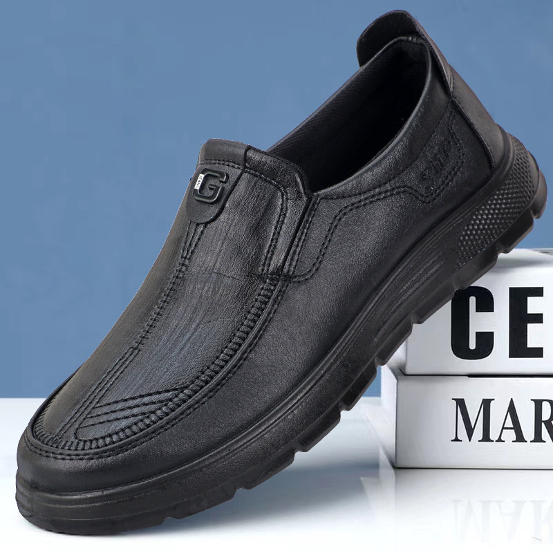 Men's Business Casual Leather Shoes Daddy's Shoes For Middle-aged And Elderly People Soft Bottom foto 4