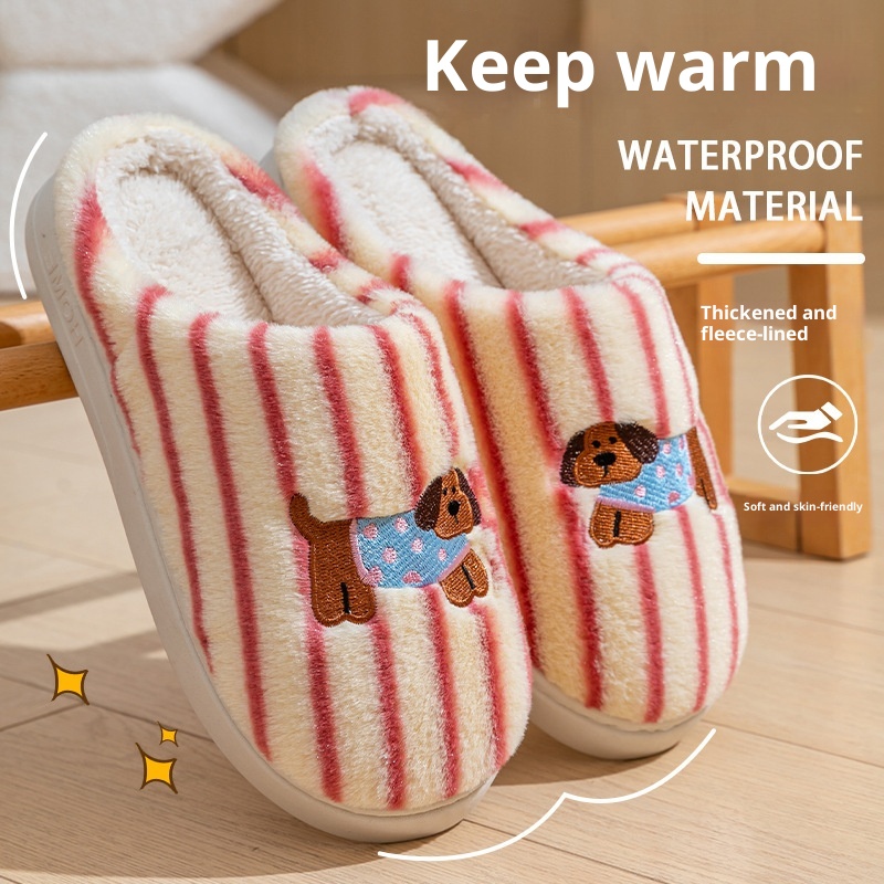 Women's Wear-resistant Soft Bottom Warm Keeping Cotton Slippers foto 3
