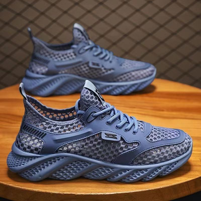 Mesh Surface Hollowed Breathable Waterproof Men's Hole Shoes foto 2